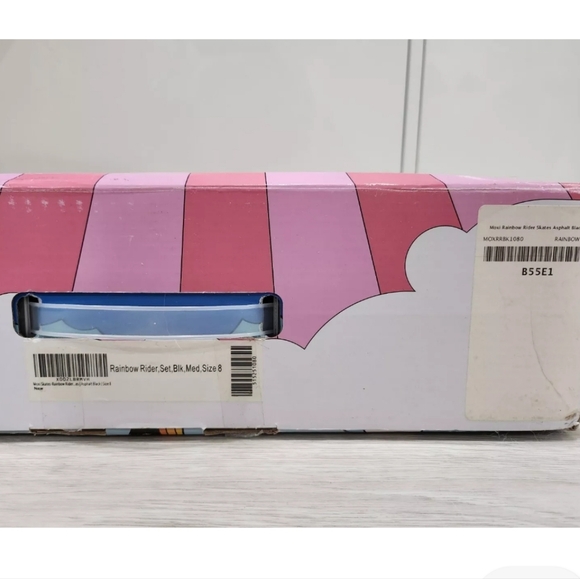 Moxie black rainbow rider sz 8 roller skate bnwot worn once try them out derby - Picture 5 of 10